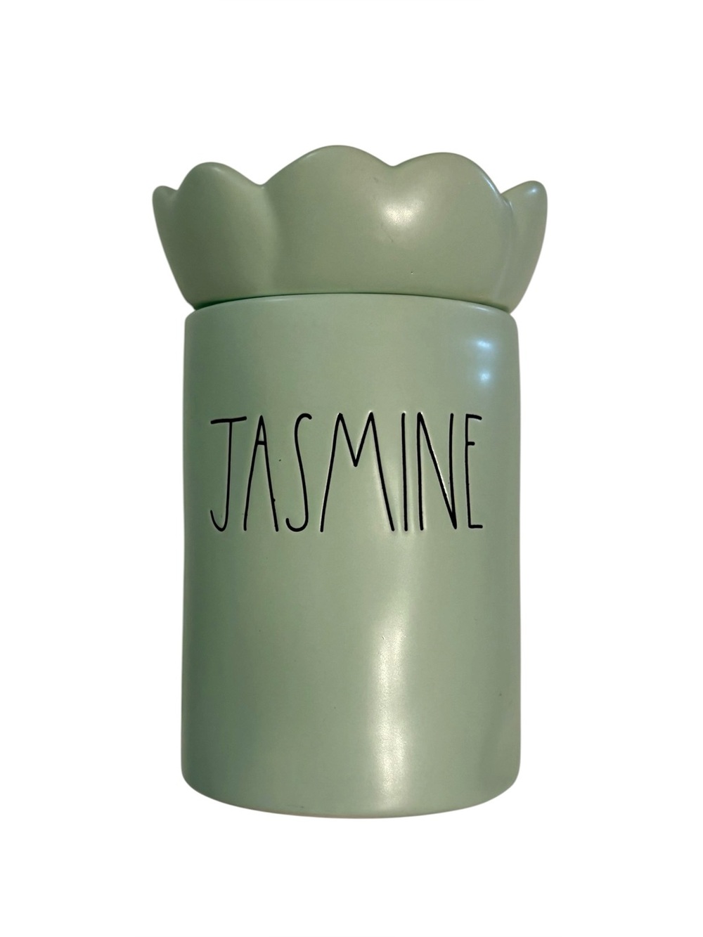 Rae Dunn “JASMINE” Ceramic Canister w/ Lid